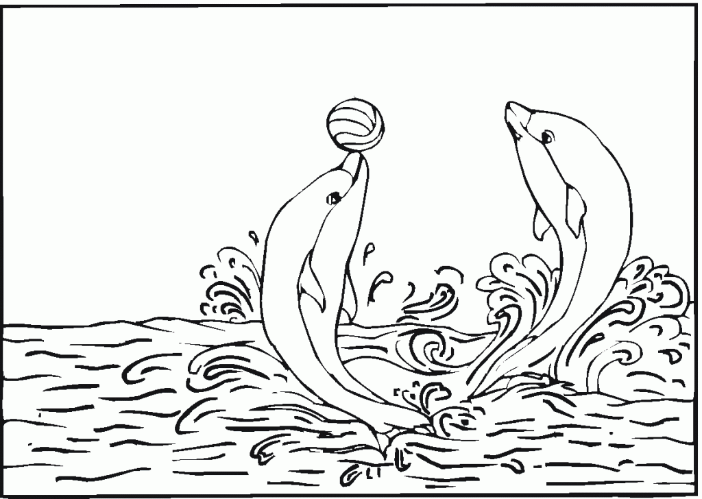 Plansa de colorat cu Delfin 22 15